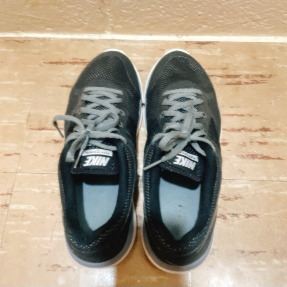 Nike Flex Run 2014 Running Shoes Black Cool Grey Size 9 Men's